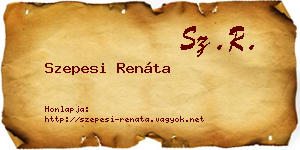 Szepesi Renáta névjegykártya