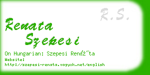 renata szepesi business card